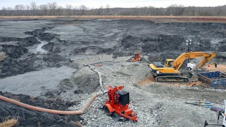 A concrete pipe below this Duke Energy coal ash pond failed in 2014, releasing ash into North Carolina’s Dan River